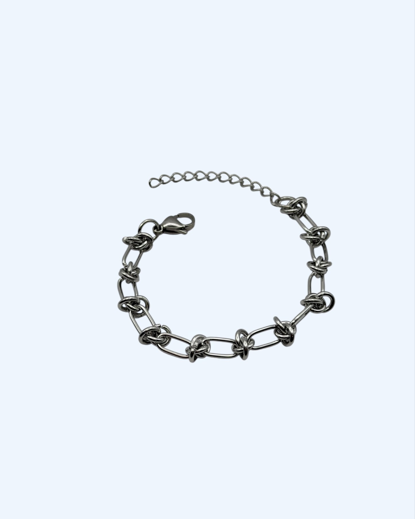 PULSEIRA CORRENTE COM ELOS ENTRELAÇADOS EM AÇO INOXIDÁVEL