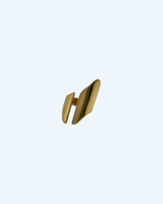 ANEL LONGO MAXI DOURADO EM AÇO INOXIDÁVEL
