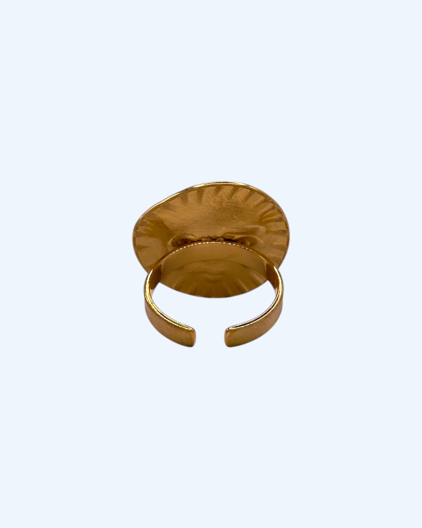 ANEL CARA SOLAR DOURADO EM AÇO INOXIDÁVEL AJUSTÁVEL