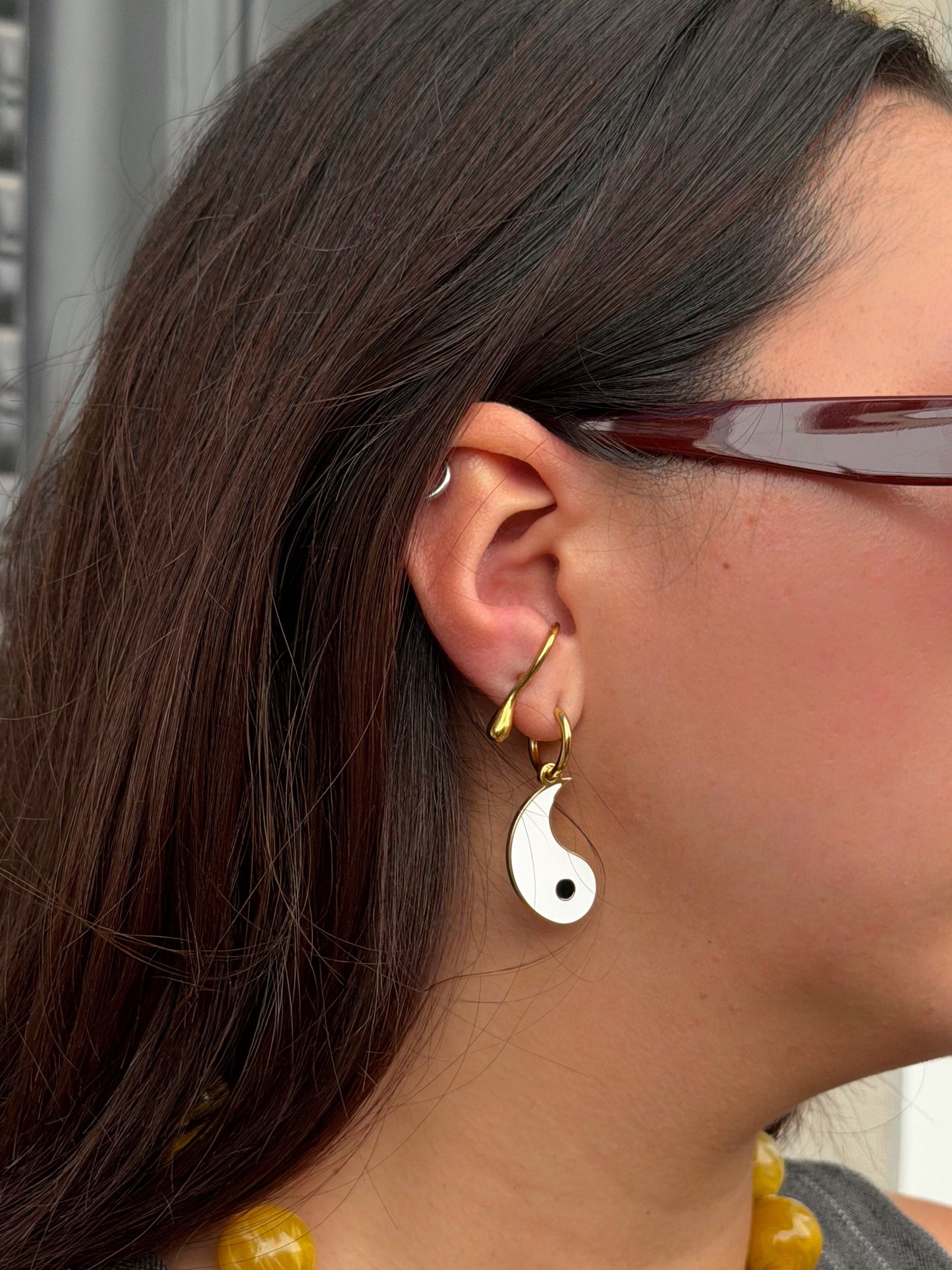 BRINCOS MINIMAL GOTA EM AÇO INOXIDÁVEL