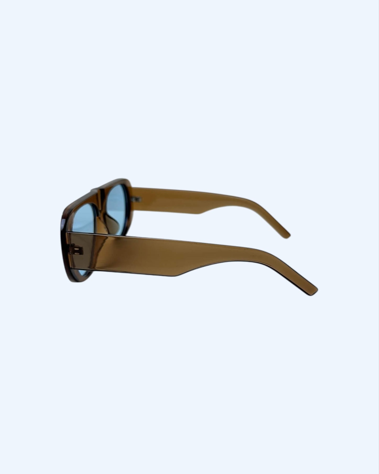 Bowie – Óculos Oversized Castanhos com Lente Azul Glaciar
