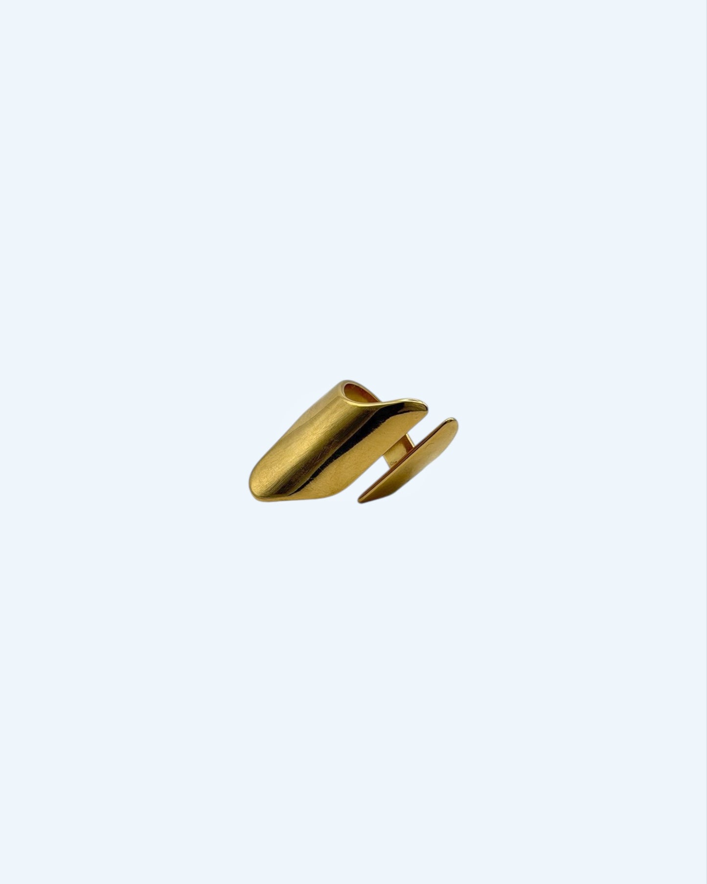 ANEL LONGO MAXI DOURADO EM AÇO INOXIDÁVEL