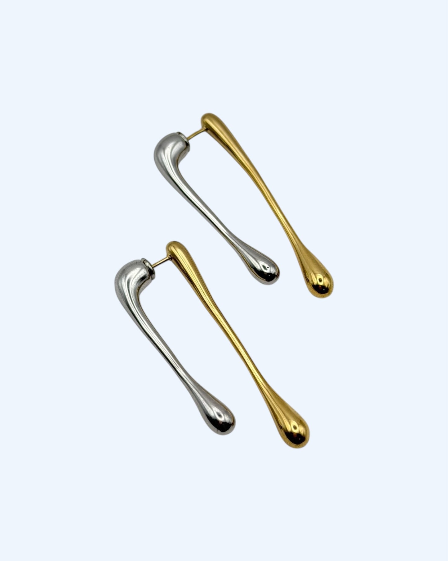 PENDIENTES DROP PULSE DE ACERO INOXIDABLE