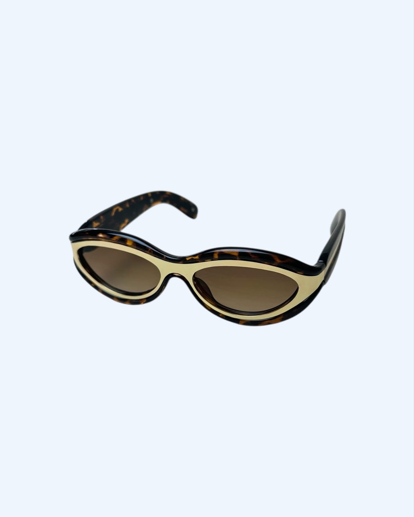 Luna – Óculos Cat Eye Tartaruga com Dourado