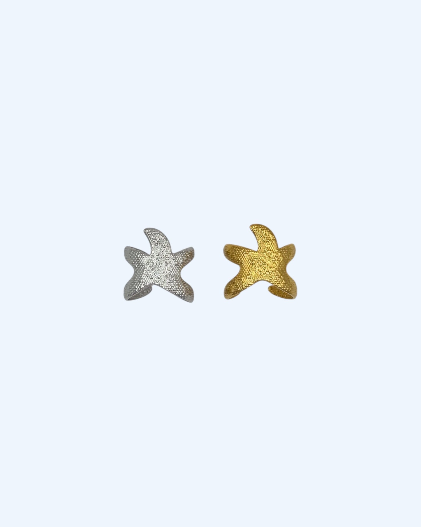 ANEL ESTRELA-DO-MAR EM AÇO AJUSTÁVEL