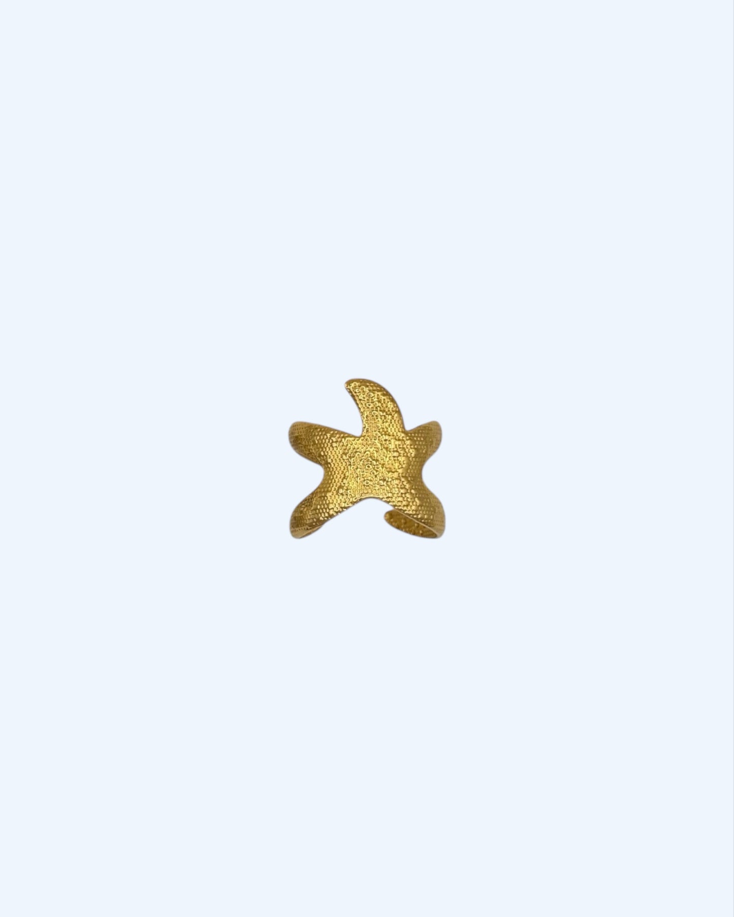 ANEL ESTRELA-DO-MAR EM AÇO AJUSTÁVEL