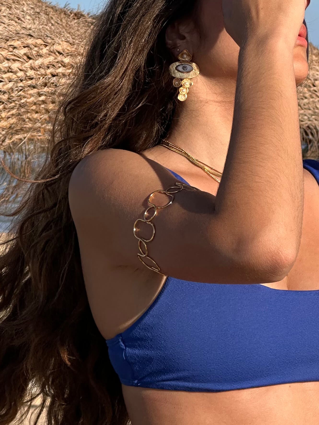 PULSEIRA DE ANTEBRAÇO DOURADA DÉCO