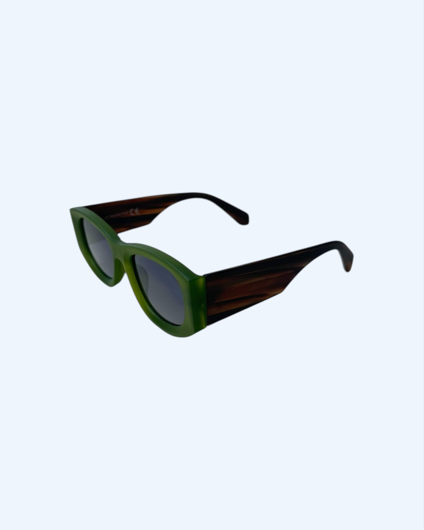 Romy – Óculos Oversized Verde e Castanhos com Lente Castanha