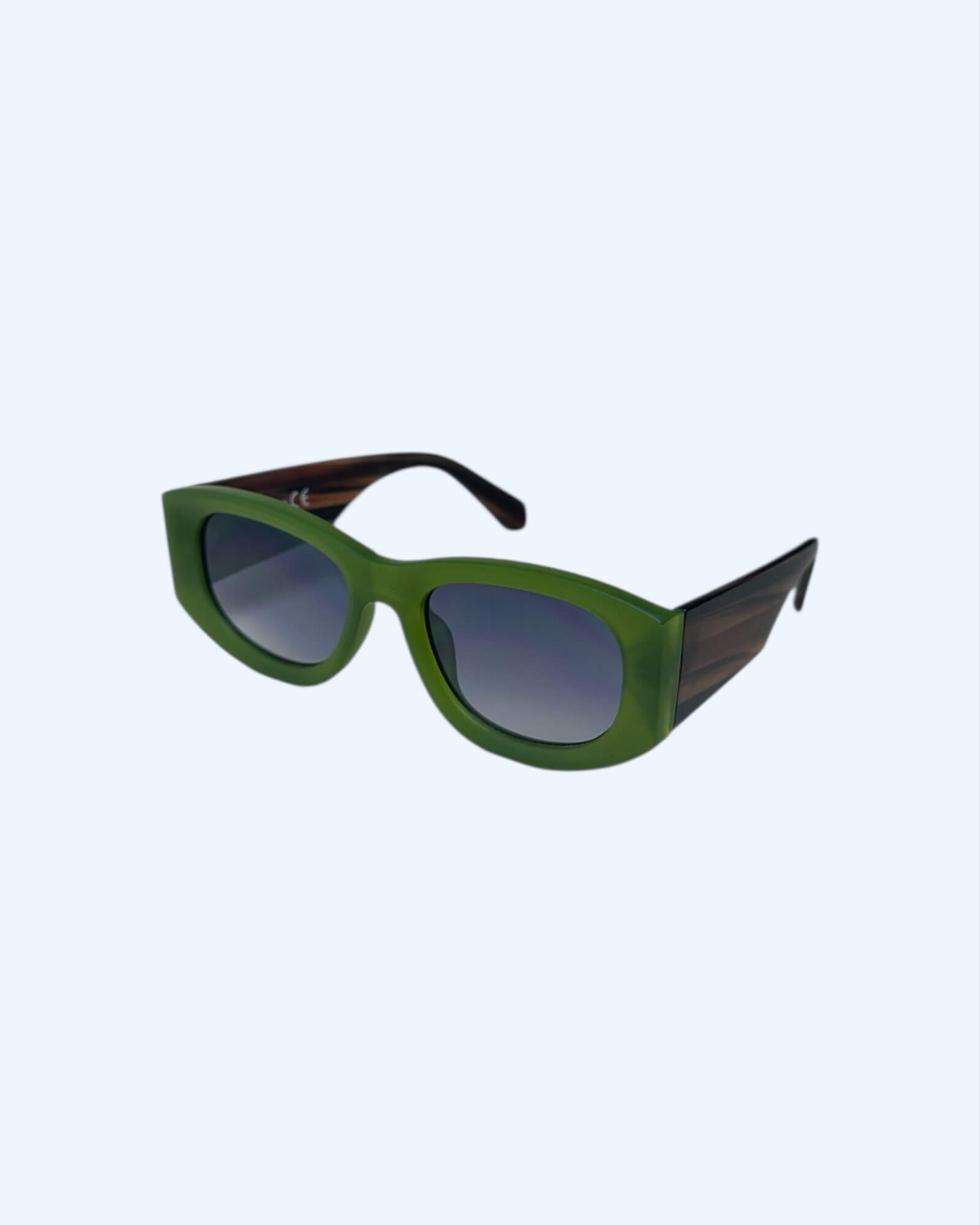 Romy – Óculos Oversized Verde e Castanhos com Lente Castanha