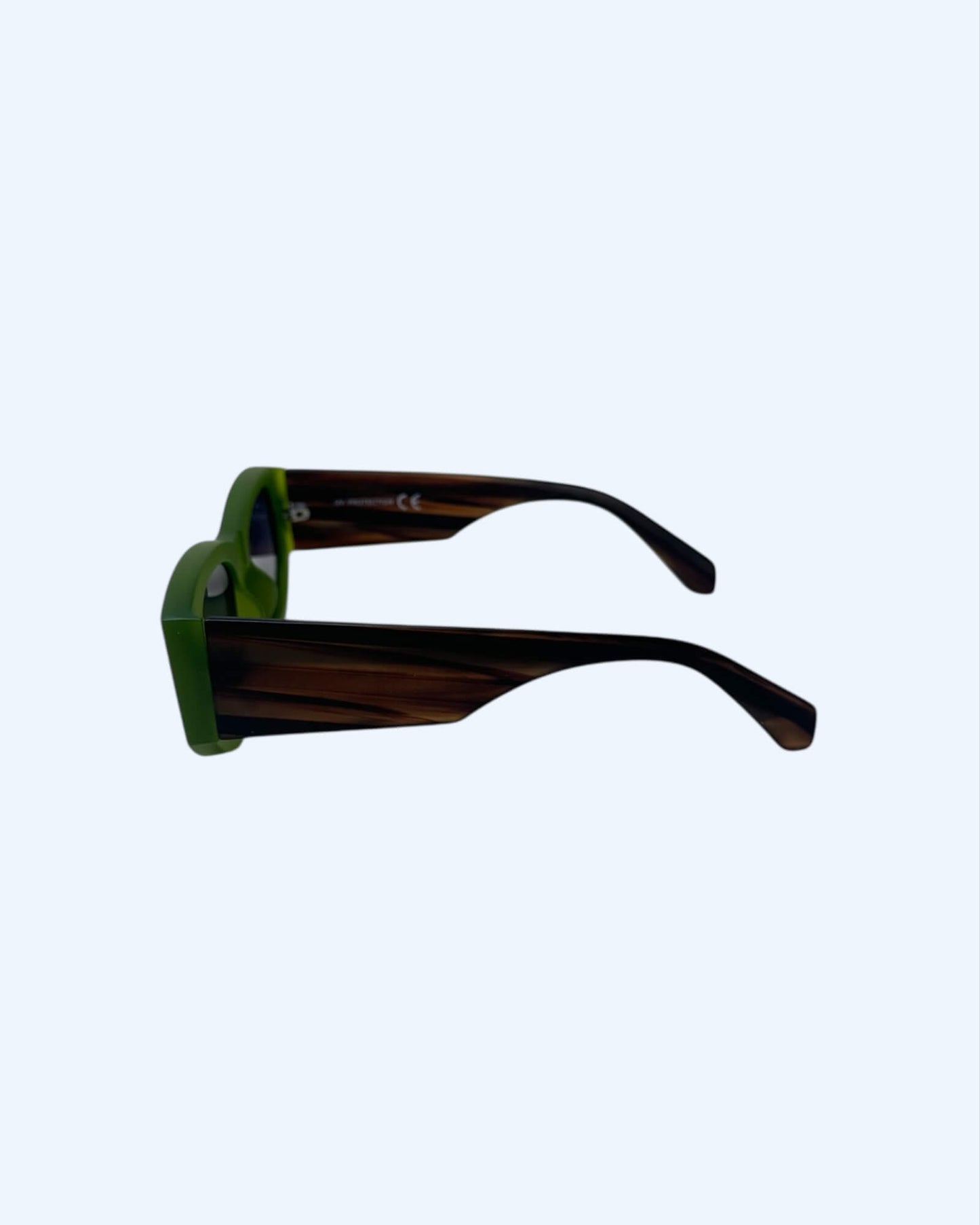 Romy – Óculos Oversized Verde e Castanhos com Lente Castanha
