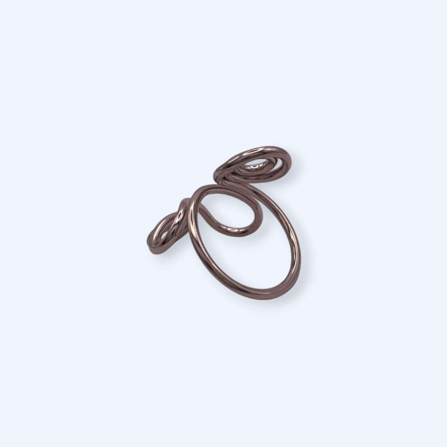 ANILLO MOVIMIENTO ESPIRAL PLATEADO AJUSTABLE