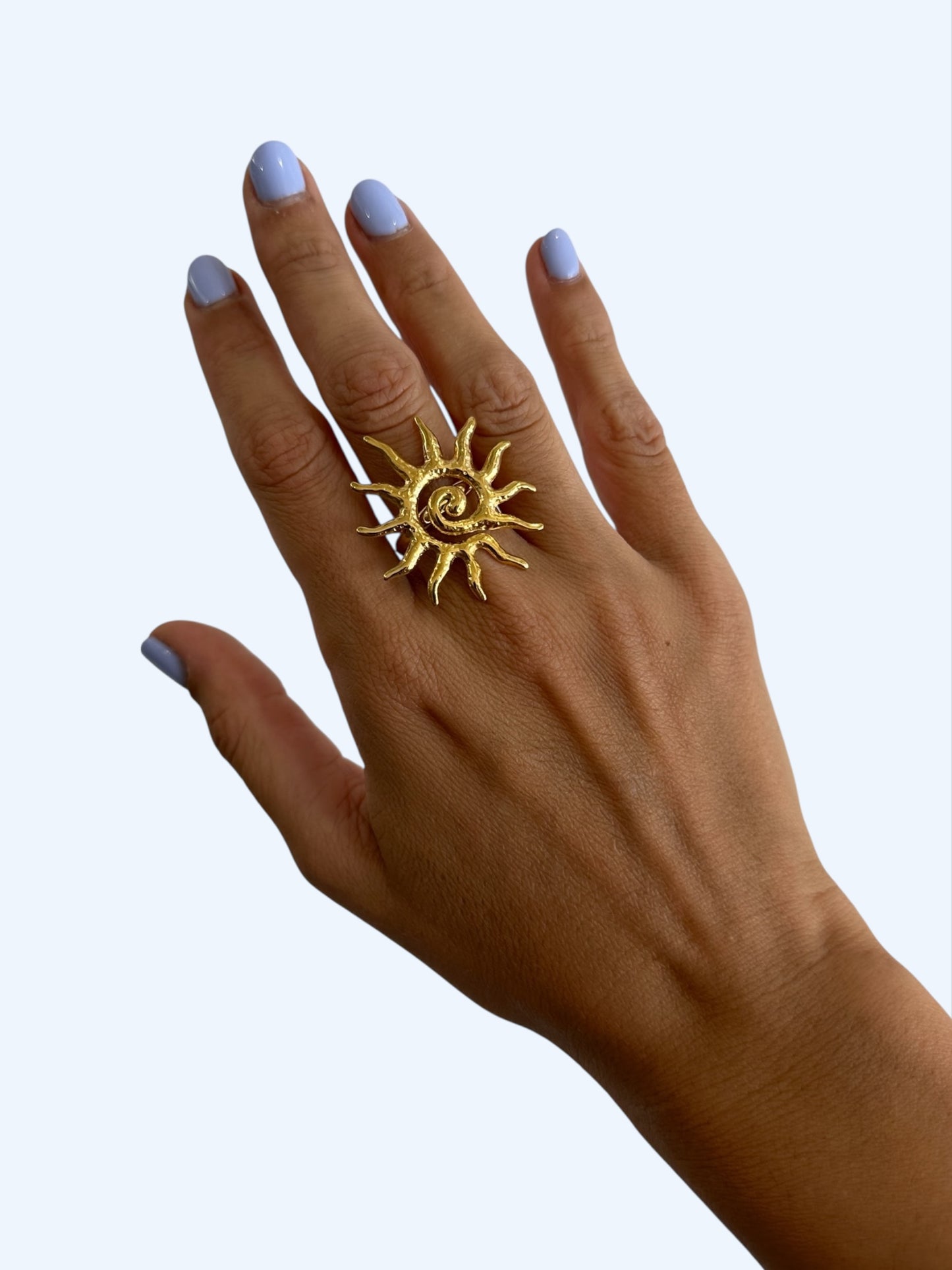 ANEL SOL DOURADO EM AÇO INOXIDÁVEL AJUSTÁVEL