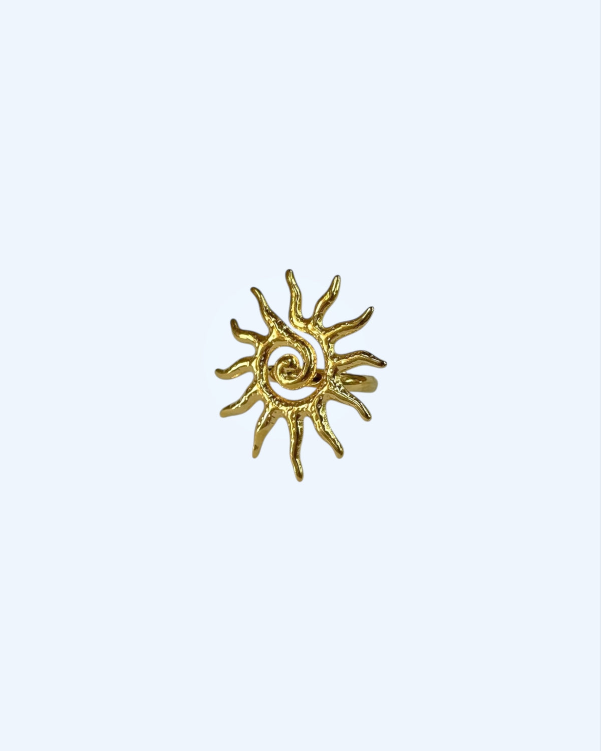 ANEL SOL DOURADO EM AÇO INOXIDÁVEL AJUSTÁVEL