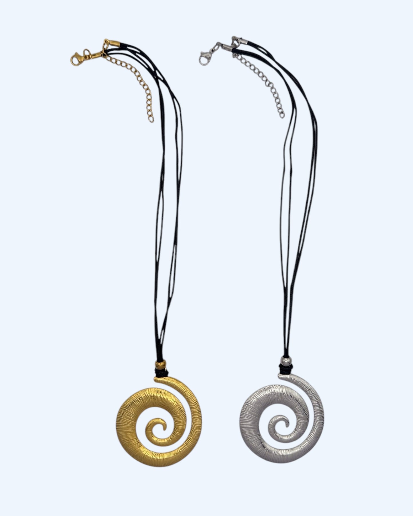 COLAR CORDÃO COM ESPIRAL em aço inoxidável
