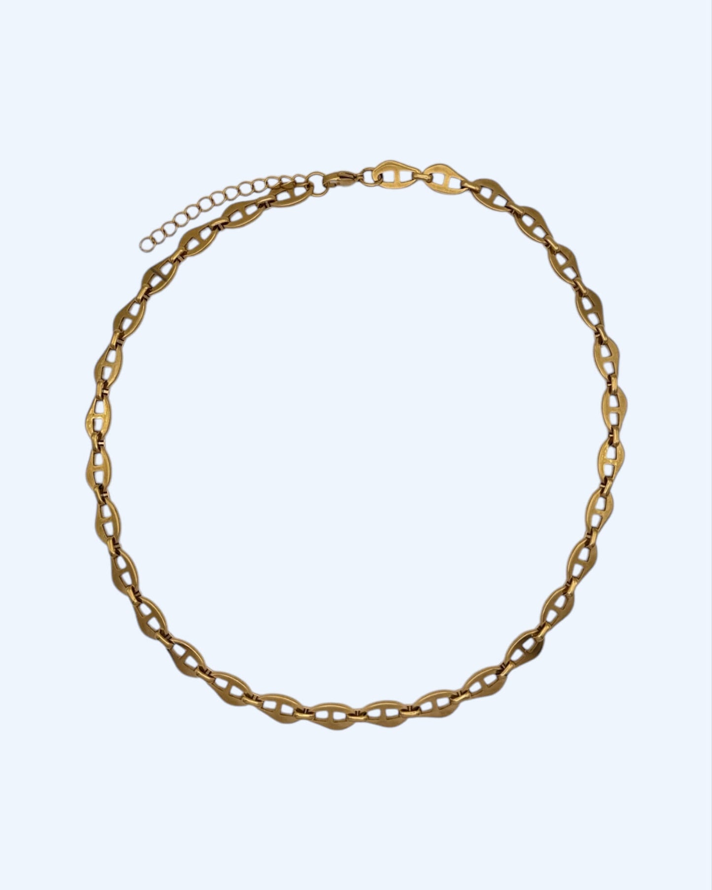 COLAR ECLÉTICO CORRENTE EM AÇO DOURADO OU PRATEADO