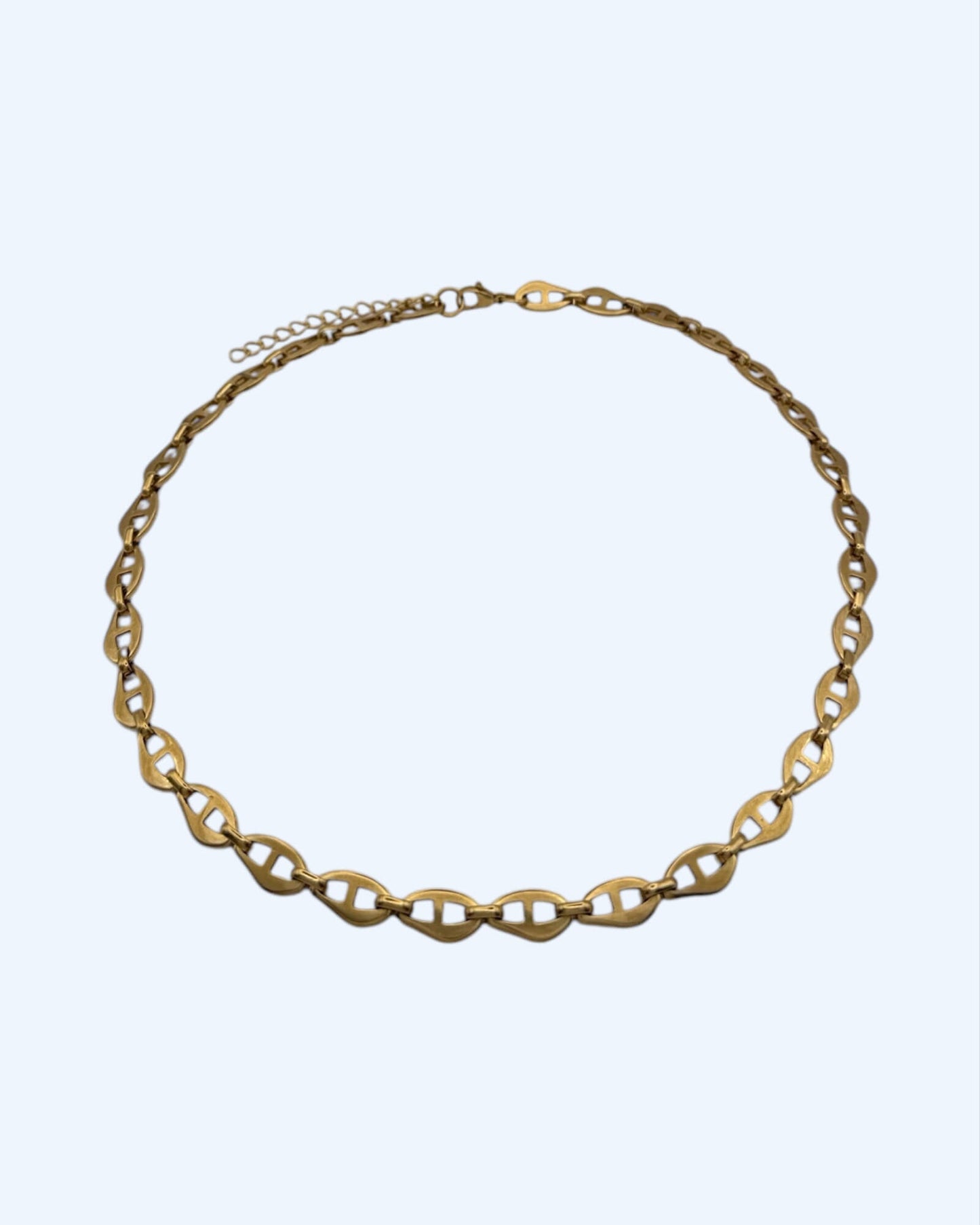 COLAR ECLÉTICO CORRENTE EM AÇO DOURADO OU PRATEADO