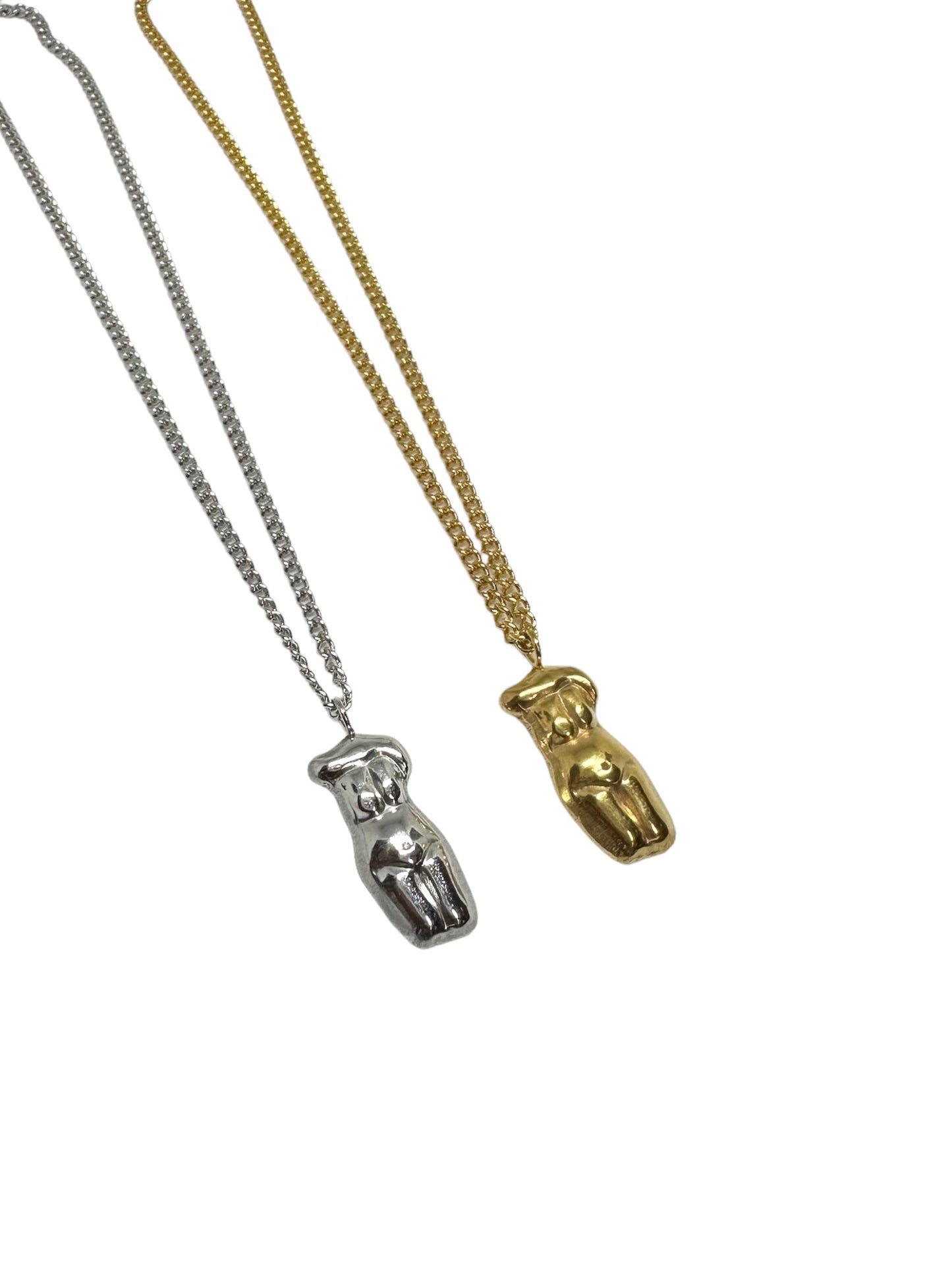 COLAR COM SILHUETA MULHER EM AÇO INOXIDÁVEL