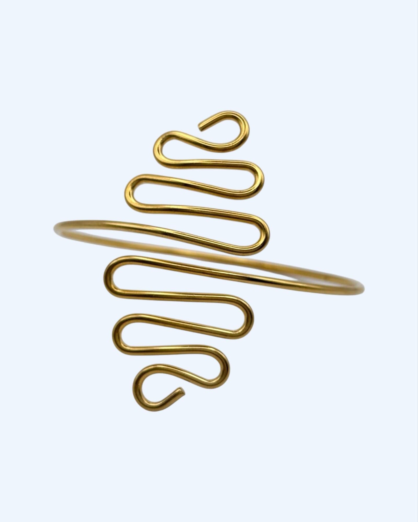 PULSEIRA DE ANTEBRAÇO DOURADA COM DESIGN SERPENTINA