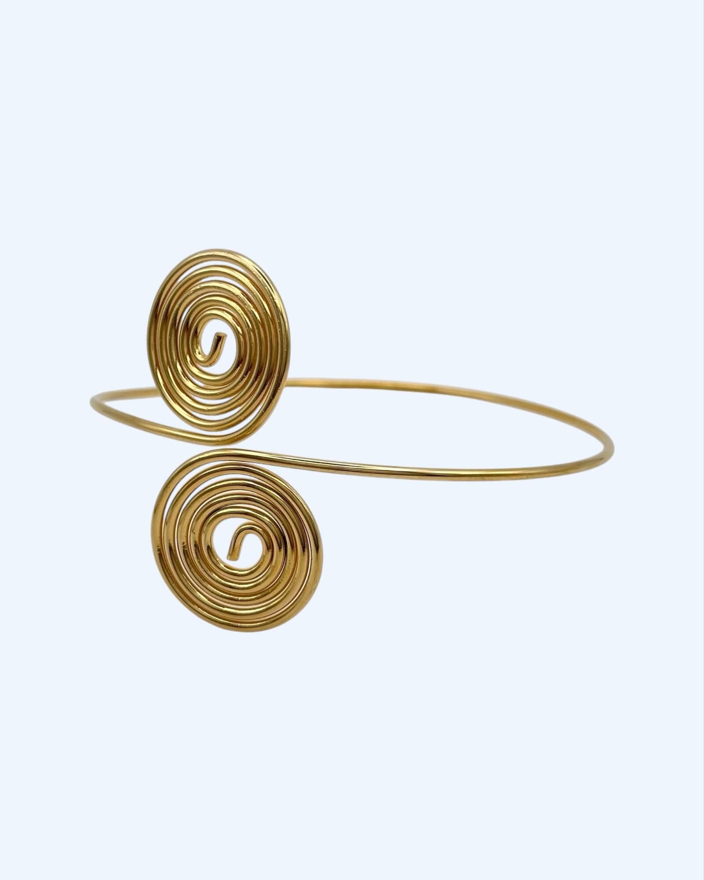 PULSEIRA DE ANTEBRAÇO COM ESPIRAIS DOURADA