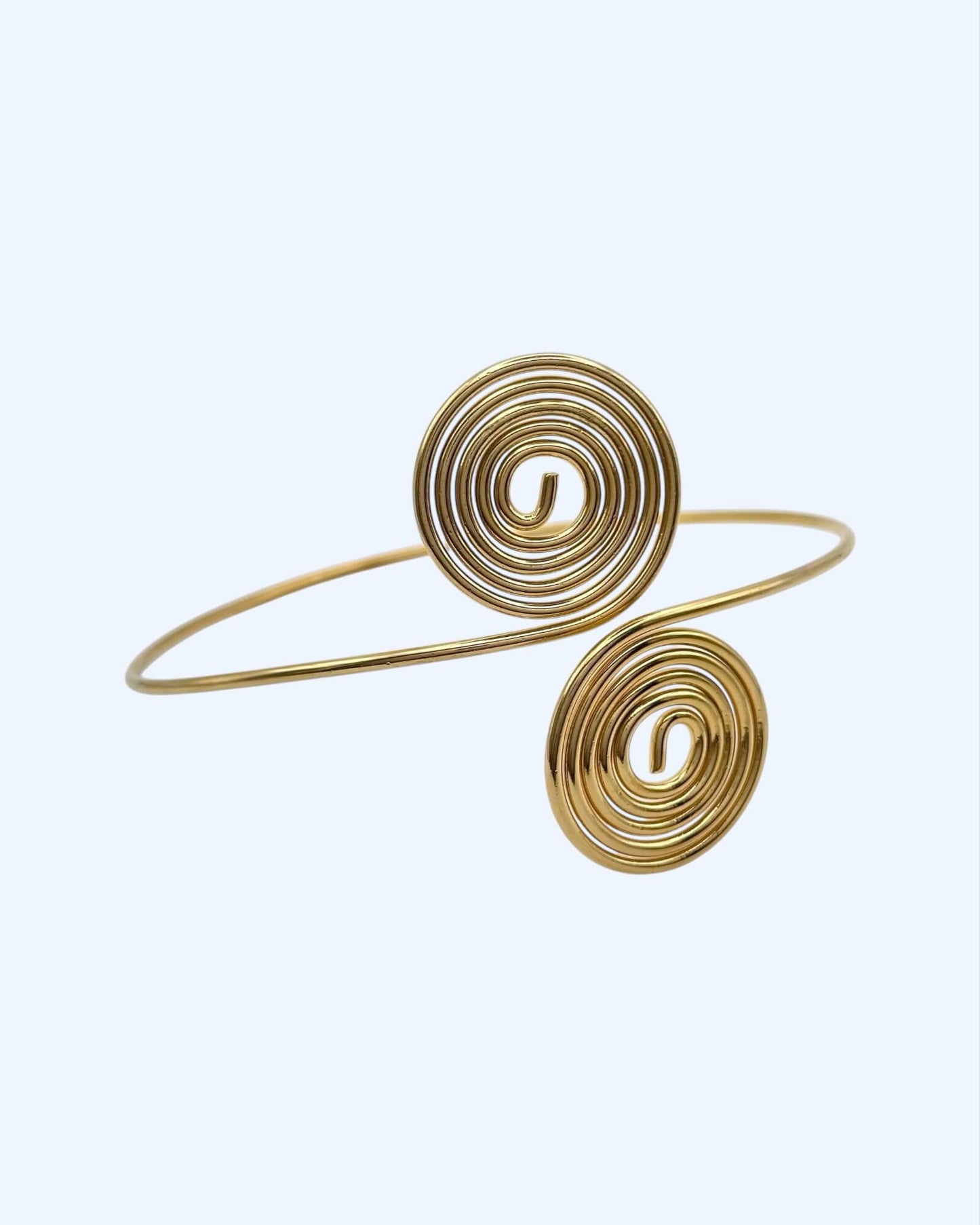 PULSEIRA DE ANTEBRAÇO COM ESPIRAIS DOURADA