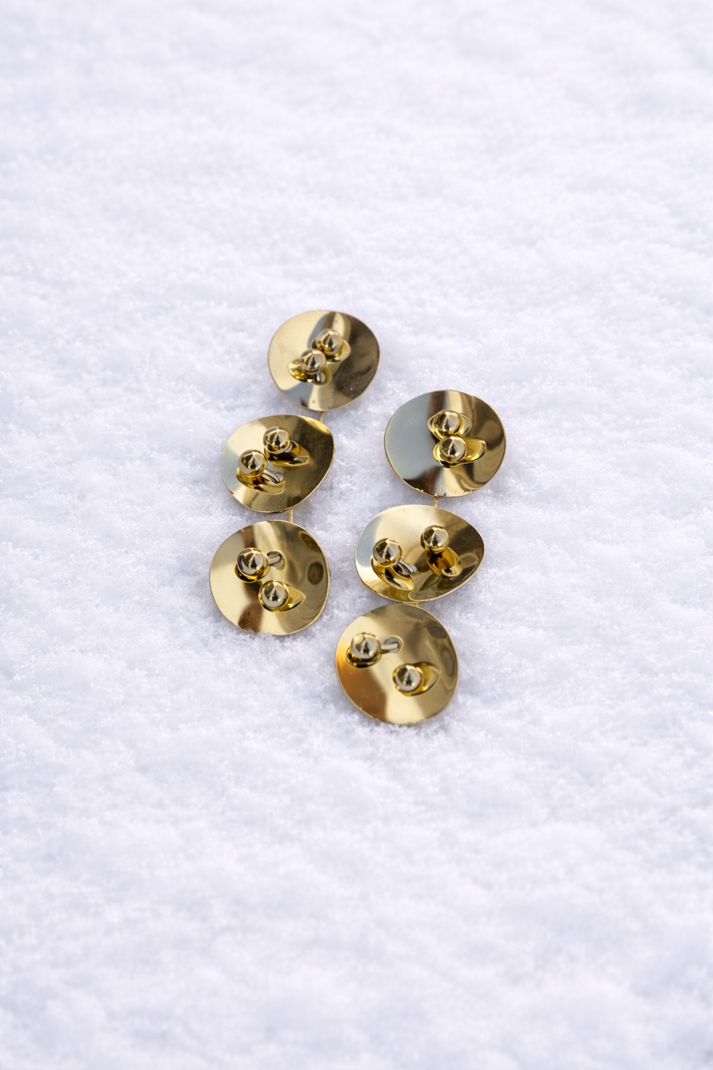 PENDIENTES LARGOS DORADOS GEOMÉTRICOS DE ACERO INOXIDABLE
