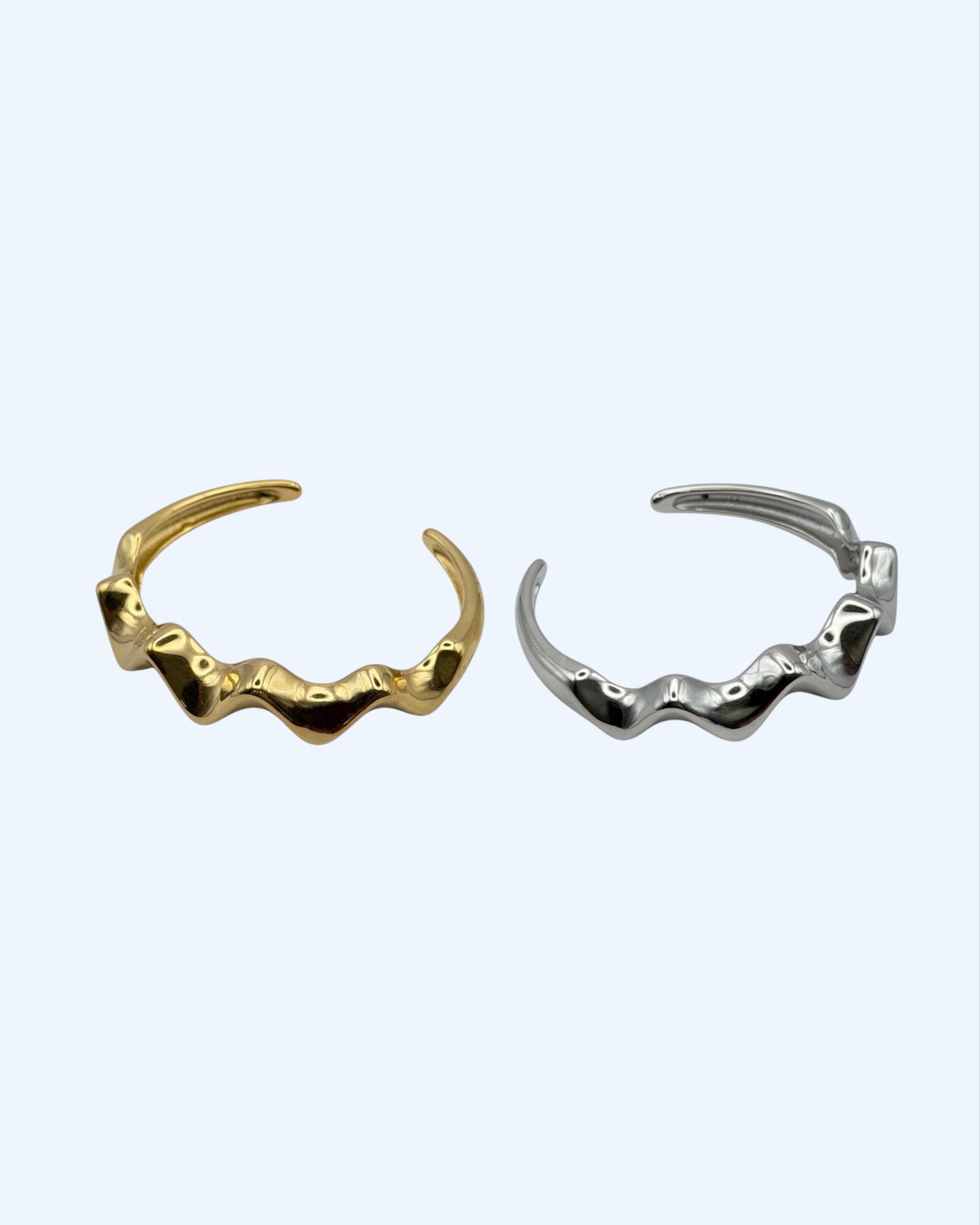 RISE - PULSEIRA ZIGUEZAGUE RÍGIDA EM AÇO INOXIDÁVEL