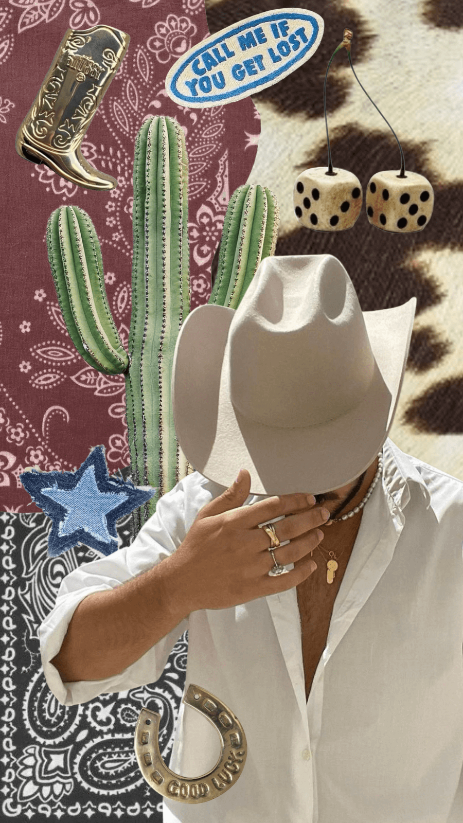 Chapéu Cowboy Matissa Creme – Made in Portugal