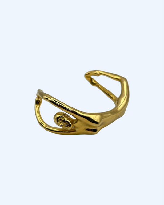 PULSEIRA PESSOA DOURADA EM AÇO