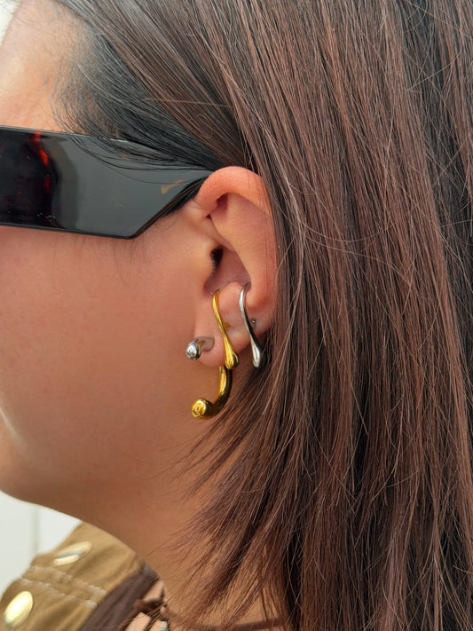 BRINCOS MINIMAL GOTA EM AÇO INOXIDÁVEL