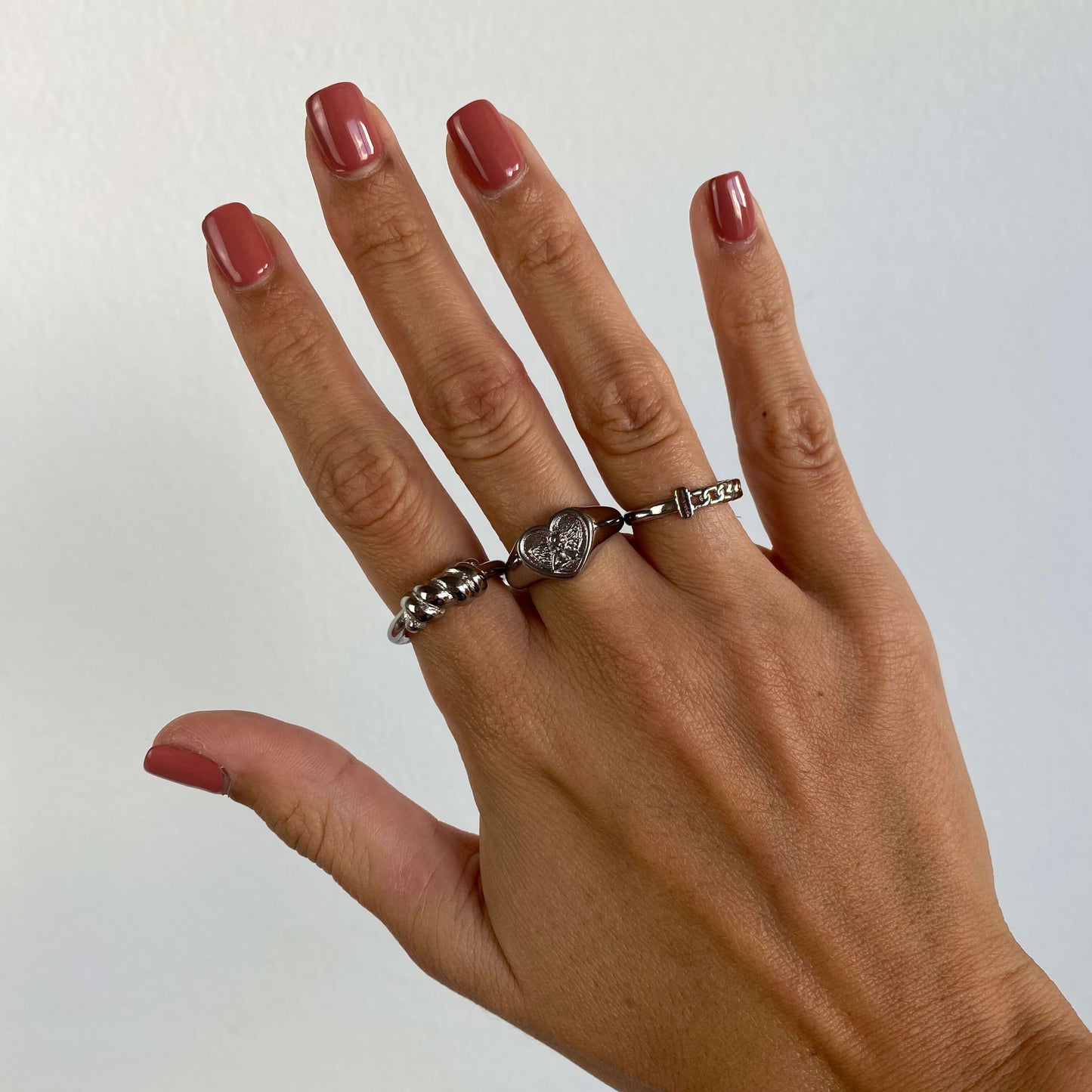 ADJUSTABLE BUDAPEST STAINLESS STEEL RING