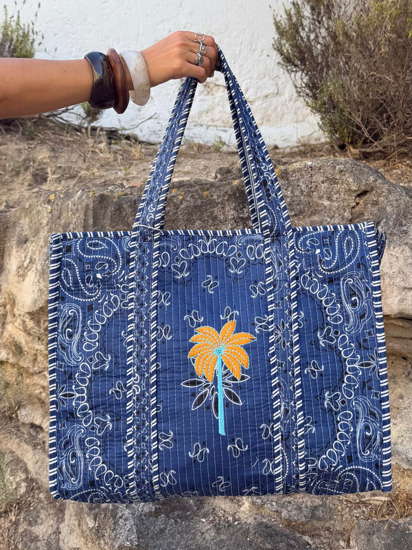 MALA BANDANA SHOPPER GRANDE AZUL