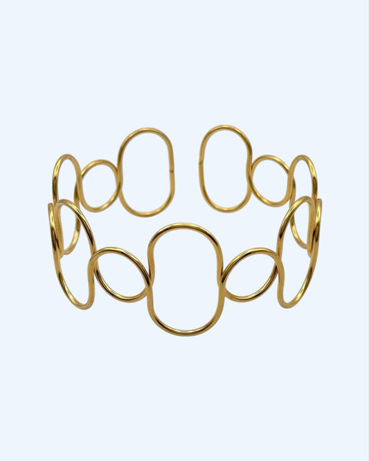 PULSEIRA DE ANTEBRAÇO DOURADA DÉCO