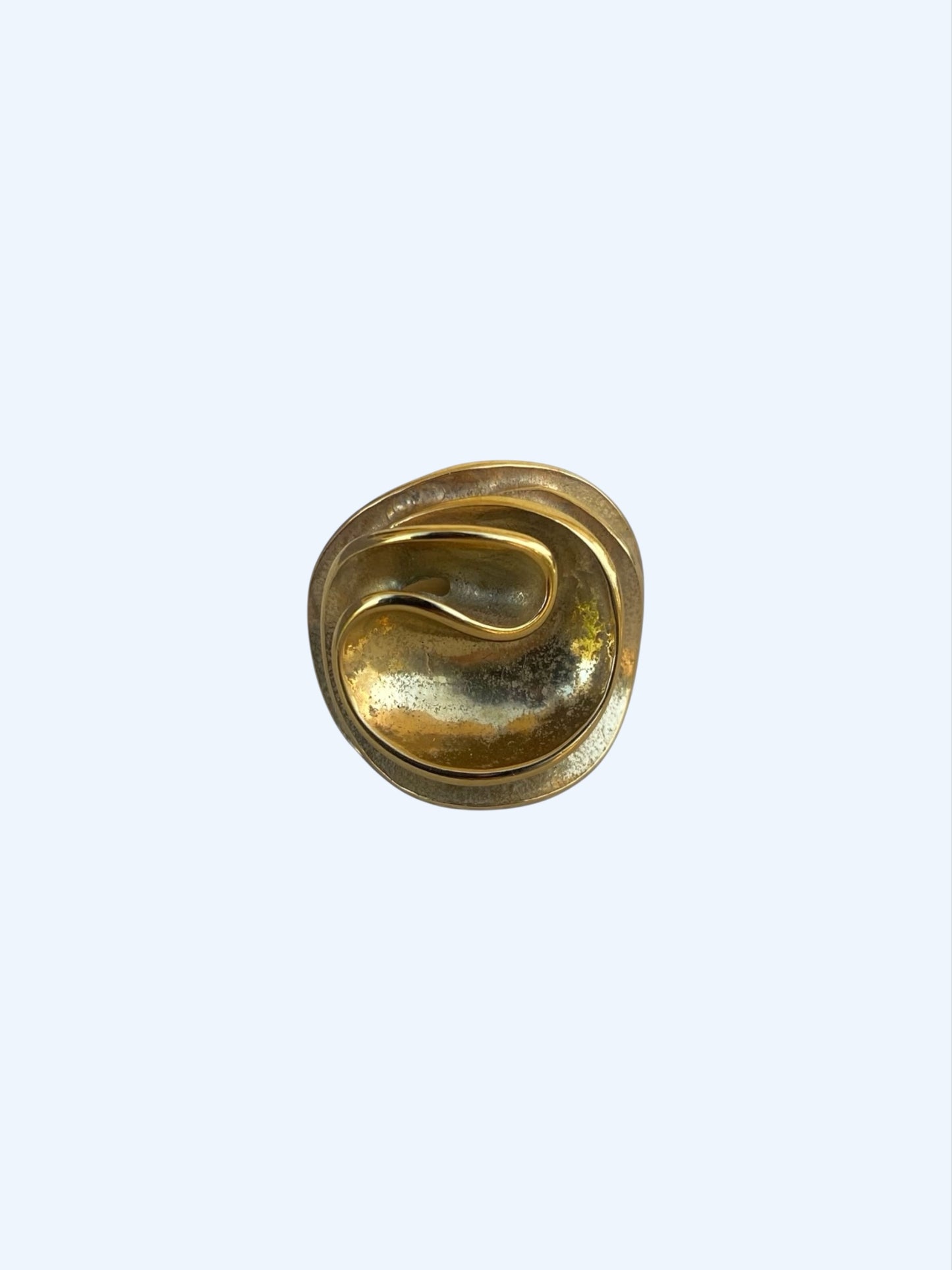 ORGANIC WAVE CHUNKY STAINLESS STEEL RING
