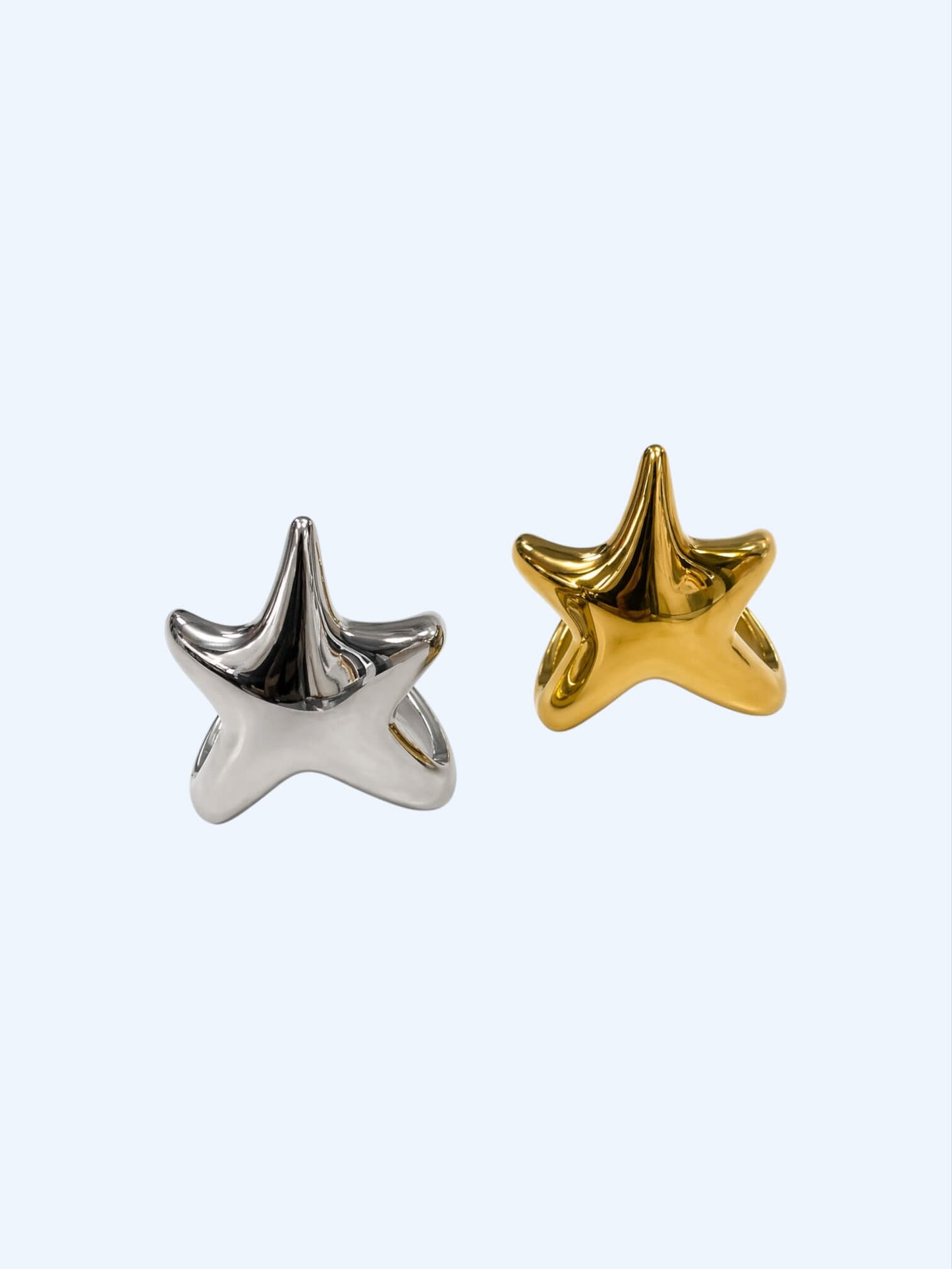 ANILLO ESTRELLA GRUESO DE ACERO INOXIDABLE