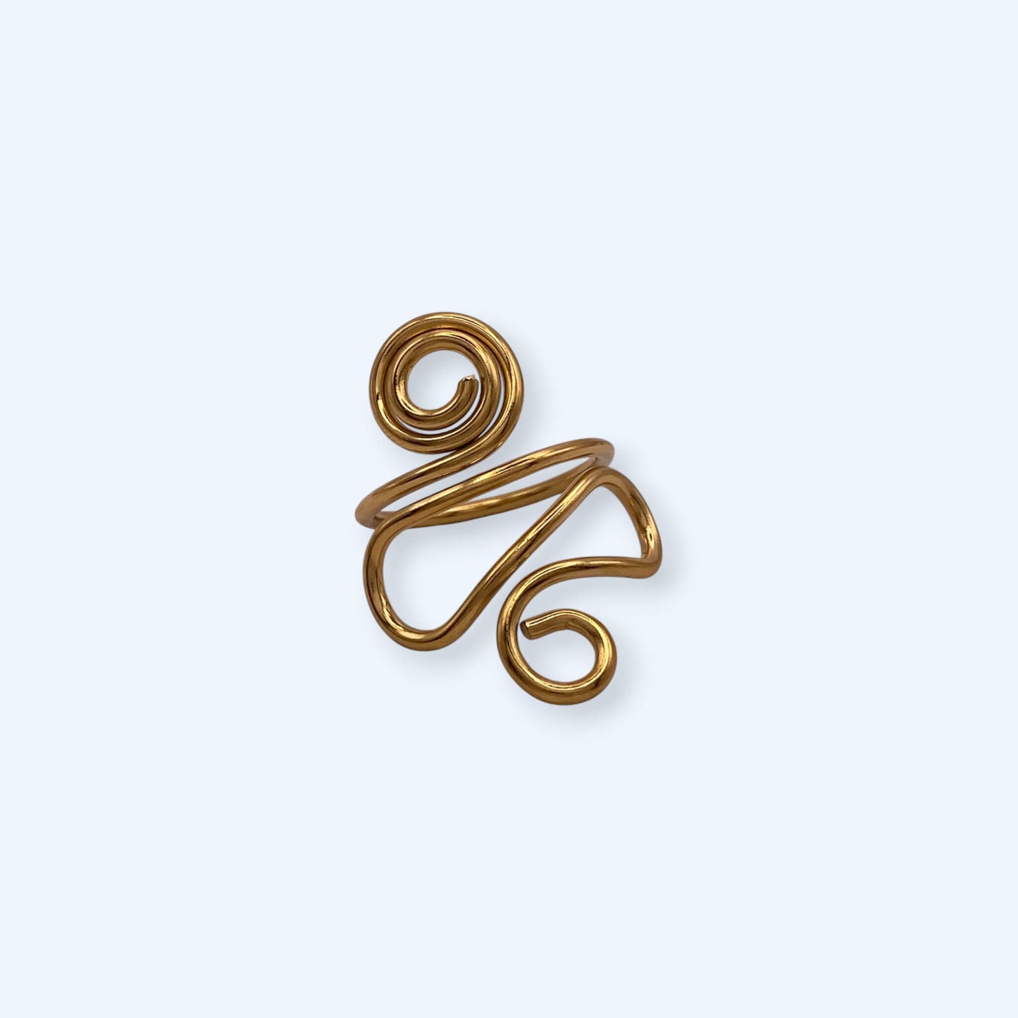 ANILLO DE MOVIMIENTO ESPIRAL DORADO AJUSTABLE