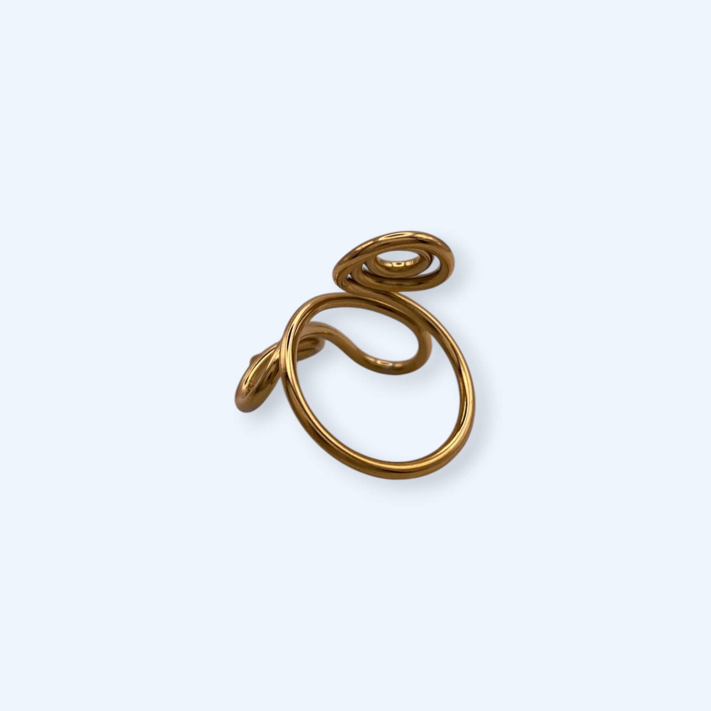 ANILLO DE MOVIMIENTO ESPIRAL DORADO AJUSTABLE