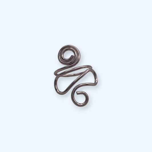 ANILLO MOVIMIENTO ESPIRAL PLATEADO AJUSTABLE