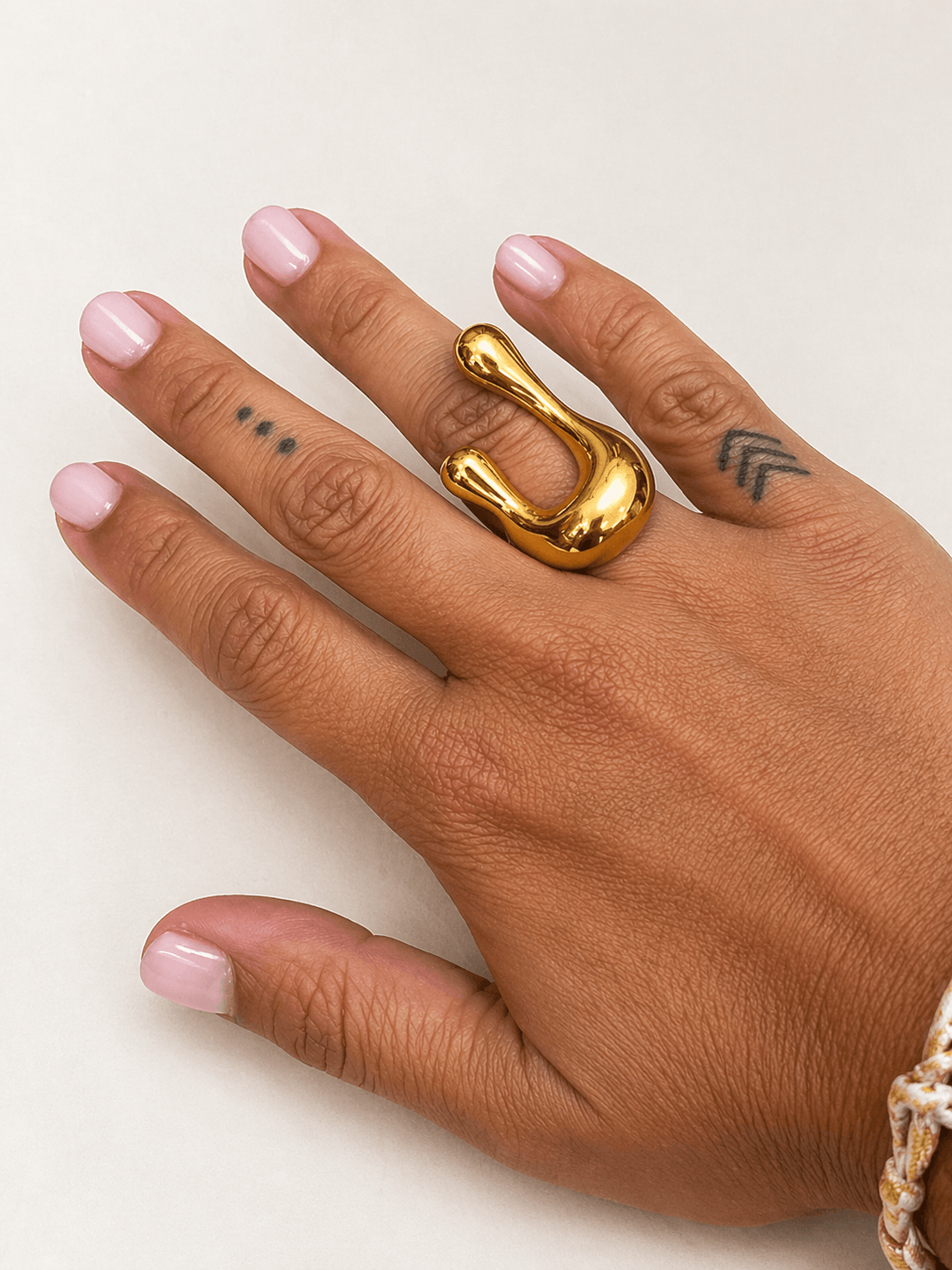 MINIMAL MAXI FLUID STAINLESS STEEL RING