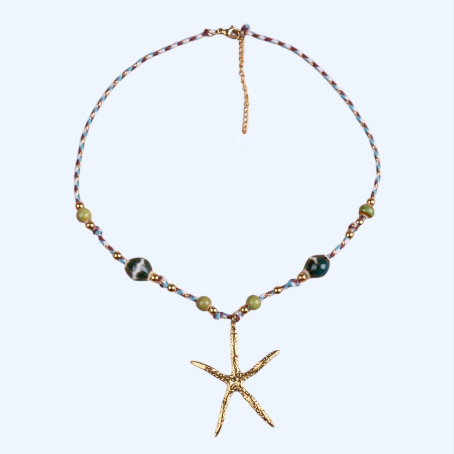 COLAR BOHO CORDÃO COM ESTRELA DO MAR