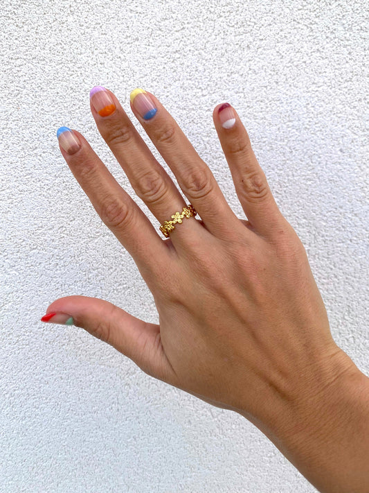 ANEL FLORES EM AÇO INOXIDÁVEL AJUSTÁVEL