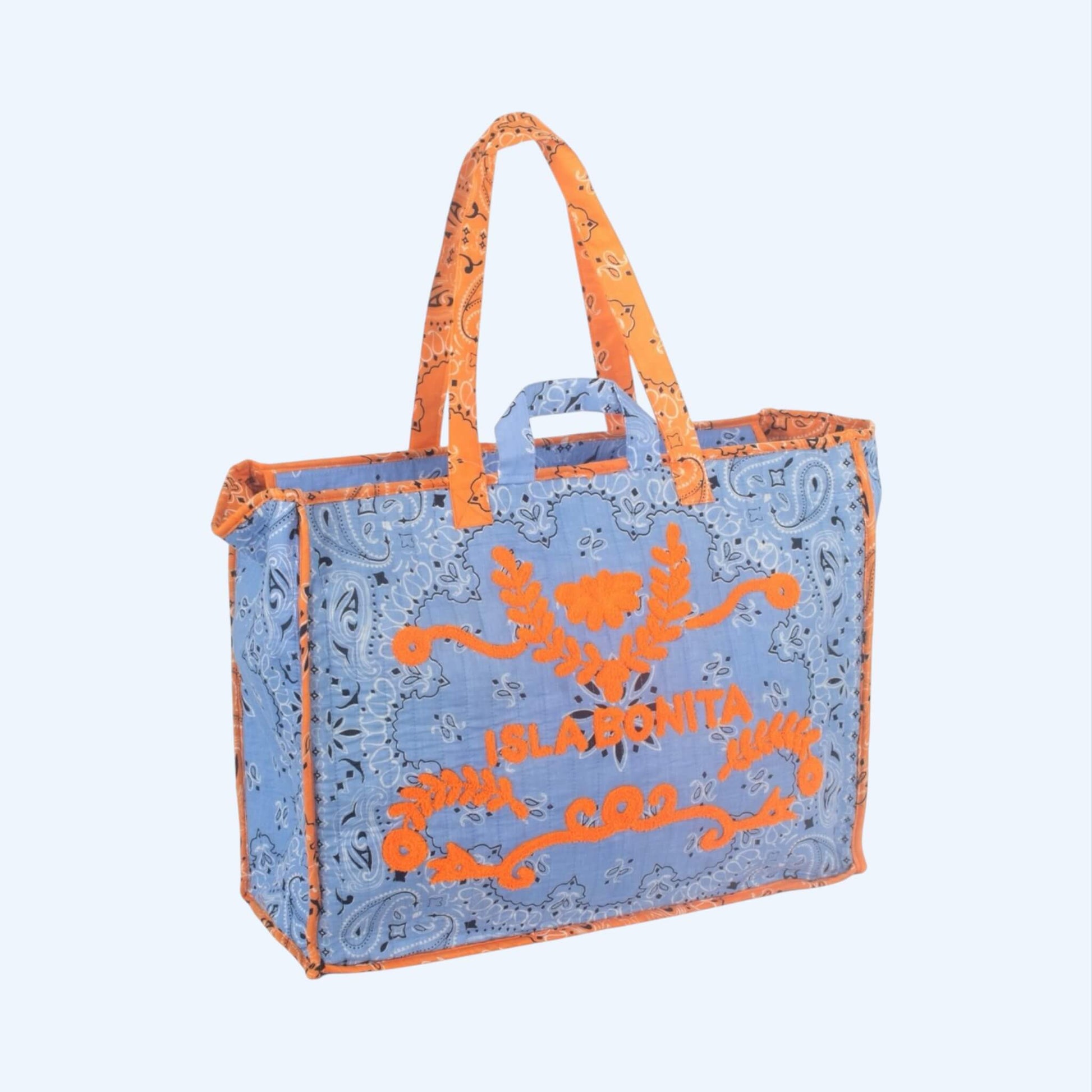 Mala de verão com padrão bandana em formato de shopper, saco grande.